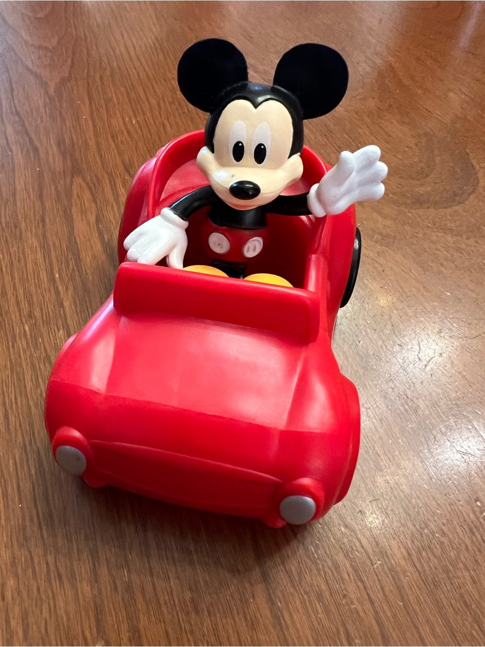 Disney Mickey Mouse Red Ride-On Toy Car moving arms and bendable Mickey